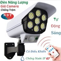 [dnl] Đèn Năng Lượng mặt Trời Giả Camera Chống Trộm giá rẻ Đèn Led Cảm Ứng Tự Động Bật Tắt Có Điều Khiển từ xa