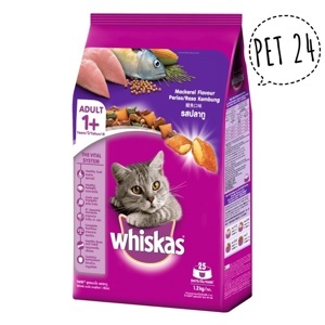 Đồ ăn cho mèo lớn Whiskas vị cá thu túi 1.2 kg
