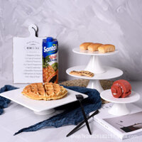 Đồ ăn nhẹ chân cao, Đĩa tráng miệng, đĩa rau, bộ đồ ăn hình vuông, bộ đồ ăn nướng, khay làm bánh, kệ gốm, KEGM