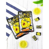 Đồ ăn nhẹ nhập khẩu Nhật Bản MARUKAWA kẹo cao su vị chanh siêu chua, kẹo cao su bong bóng chua 48g túi