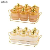 Đồ Ăn Nhẹ Phục Vụ Lọ 6 Lưới Có Khay Đựng Thực Phẩm Hộp Đựng Ngăn Chia Cho Đám Cưới Khô