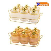 Đồ Ăn Nhẹ Phục Vụ Lọ 6 Lưới Có Khay Đựng Thực Phẩm Hộp Đựng Ngăn Chia Lọ Cho Đám Cưới Nhà Bếp Kẹo Trái Cây Khô Hạt
