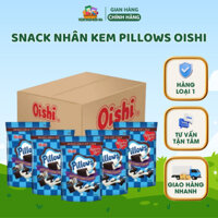 Đồ Ăn Vặt Snack Nhân Kem Pillows Oishi Đủ Vị Gói Lớn 80g Thơm Ngon Giòn Rụm