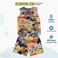 Đồ ba lỗ (sát nách) in 3D hình chó cứu hộ co giãn 4 chiều BL126 size đại từ 10-60kg Kunkun Kids