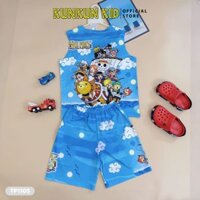 Đồ ba lỗ (sát nách) in 3D One Pieces co giãn 4 chiều BL1105 size đại từ 10-60kg Kunkun Kids