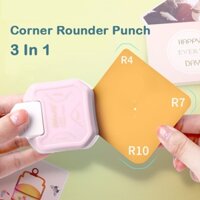 Đồ bấm cắt góc tròn nhỏ gọn 3 trong 1 dùng để cắt giấy/hình ảnh | Gấu House