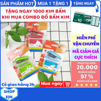 Đồ bấm kim Deli chất lượng cao kèm 1000 kim bấm giá rẻ đồ bấm kim cầm tay nhỏ gọn dập ghim giấy nhật mini giá rẻ kim bam deli tien dung bấm giấy nhiều màu cho học sinh đồ bấm kim giấy kèm kim bấm Phát Huy Hoàng