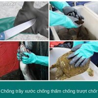 Đồ bảo hộ lao động, diệt cá, găng tay sửa xe gia đình, mặt chống xước đa chức năng, axit và kiềm, cấp thực phẩm, không t