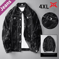 Đồ bảo hộ lao động nam màu đen trắng áo khoác denim áo khoác rộng đẹp trai thường ngày