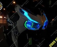 Độ bi cầu mắt lé cho xe Airblade - Bi Led Kenzo chính hãng