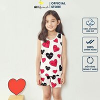 Đồ bộ ba lỗ quần áo thun cotton giấy mặc nhà mùa hè cho bé gái Unifriend Hàn Quốc U4017