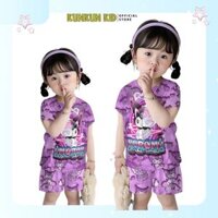 Đồ bộ bé gái in 3D hình Kuromi chất thun lạnh co giãn 4 chiều TP1244 - KunKun Kid (10-60kg)