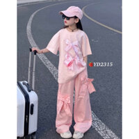 Đồ bộ bé gái jogger cá tính 20-30kg Bộ đồ trẻ em thể thao túi thụng, quần kaki cho bé Pilokids