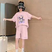 Đồ bộ bé gái kuromi BT7 chất thun cotton mịn size đại 15-40kg