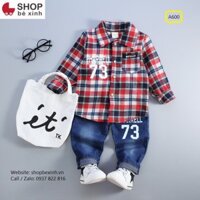 Đồ bộ bé trai ( Áo sơ mi + quần jeans )