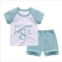 Đồ Bộ Bé Trai, Bé Gái Ninokid1902 Vải Thun cotton, Bộ Cộc Tay Cho Bé Mặc Nhà, Bộ Quần Áo Trẻ Em Dễ Thương Mùa Hè