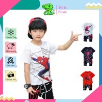 Đồ bộ bé trai, bộ quần áo người nhện ngắn tay chất liệu cotton cho bé trai từ 1 - 6 tuổi B018