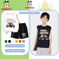 Đồ bộ bé trai BOBDOG áo ba lỗ quần thun cotton mới -BD-BDO03 cute dễ thương cho bé