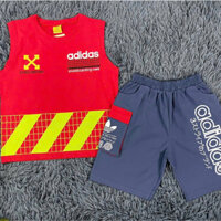 Đồ bộ bé trai họa tiết in chữ ADIDAS chất vải cotton 100% tự nhiên co giãn 4 chiều size 10-40kg