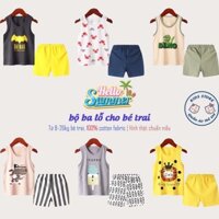 Đồ bộ bé trai quần áo ba lỗ trẻ em bộ sát nách cho bé size đại phiên bản Hàn Quốc mẫu mới 2022
