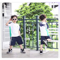 Đồ bộ bé trai , set bộ quần áo cotton thêu cá sấu siêu mát cho bé trai 10-30kg