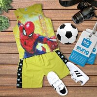 Đồ bộ Bé Trai Siêu Nhân Người Nhện Spiderman sát nách size đại chất mịn đẹp