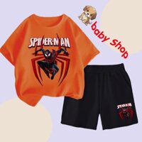 Đồ bộ bé trai và bé gái set quần áo thun cotton in hình Superman cute dễ thương cho bé