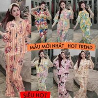 Đồ bộ cánh dơi lụa thiết kế mới nhất , size dưới 60kg , đồ bộ nữ , pijama nữ giá rẻ tận xưởng đồ bộ p97, pizama cánh dơi