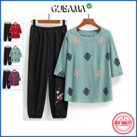 ĐỒ BỘ CHO MẸ CHO BÀ VẢI COTTON LỤA GUBAMA. QUẦN ÁO TRUNG NIÊN, NGƯỜI GIÀ TẶNG BÀ NGOẠI, BÀ NỘI #DB05