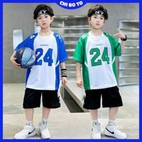 Đồ bộ cộc tay trẻ em nam. Quần áo thể thao mùa hè cho bé trai, Set bộ đồ bé trai mẫu số 24 size 18-50kg vải lỗ thông hơi