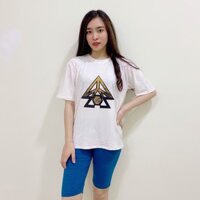 Đồ bộ cotton mặc nhà form rộng M4U áo đính kim sa mũi tên quần ngố Hàn Quốc