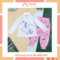 Đồ bộ dài tay bé gái thun cotton cho bé từ 9-23kg 1 tuổi - 5 tuổi BG18