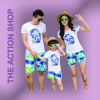 Đồ bộ đi biển gia đình hình cây dừa holyday Bin Action