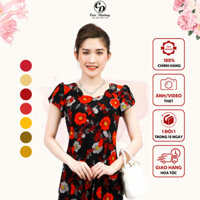 Đồ Bộ Giả Váy Dáng Rộng In Họa Tiết Hoa Xinh Xắn Thời Trang Cho Phụ Nữ A5- Xưởng May Cúc Dưỡng