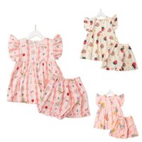 Đồ bộ Lanh Thái cho bé gái sz 10-14,(25-40kg), Litibaby , đồ bộ bé gái chất lanh thái mềm mát