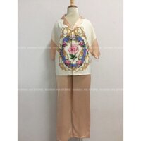 Đồ bộ lụa latin hàng có sẵn tay đùi quần dài, form cánh dơi