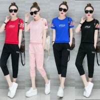 Đồ bộ lửng nữ in hoa tay mặc nhà, sét bộ quần lửng nữ thể thao đi chơi siêu xinh có bigsize mẫu mới giá rẻ đẹp