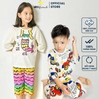 Đồ bộ lửng quần áo thun cotton mặc nhà mùa hè cho bé gái Unifriend Hàn Quốc 2023-2
