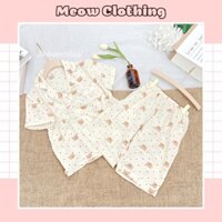 Đồ Bộ Mặc Nhà, Bộ Ngủ Nữ, Pijama Tay Ngắn Quần Lửng Đũi Xốp Hàn Freesize