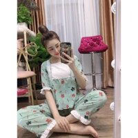 Đồ bộ mặc nhà chất kate lụa set tiểu thư dài tay dài quần - form chuẩn, vải đẹp Freesize Dưới 60 kg 5 màu  NEW NEW