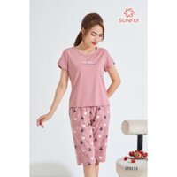 Đồ bộ mặc nhà cotton SUNFLY áo cộc quần ngố ST9133