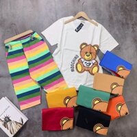 đồ bộ mặc nhà họa tiết gấu quần 7 màu