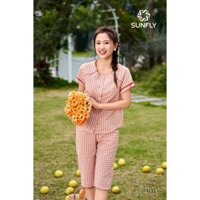 Đồ bộ mặc nhà kate SUNFLY áo cộc quần ngố ST9135