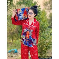 Đồ bộ mặc nhà mùa tết bia tiger- Chất liệu xước lụa latin