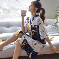 Đồ bộ mặc nhà, Pijama cao cấp, Đồ ngủ nữ lụa mã AN011