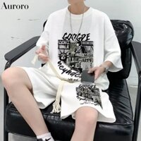 đồ bộ nam from rộng đồ bộ thể thao nữ unisex bộ thể thao nam mùa hè thời trang Quần áo nam chất đũi cao cấp bông bộ thể thao nam