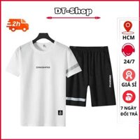 Đồ bộ nam hè Set đồ thể thao nam mặc nhà Phối màu đẹp chất thun thoáng mát mẫu mới 2022 - Trắng-Btt DINK,L<65kg