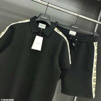 Đồ bộ nam mùa hè BH05 cổ polo phối họa tiết cánh tay độc đáo,Set quần áo nam mùa hè