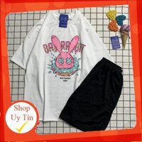 Đồ Bộ Nam Nữ Hoạt Hình Uniex Tay Lỡ Bad Rabit Lapi VN, Đồ Bộ Cartoon, Freesize, Thun Cotton, Nam Nữ Đều Mặc Được
