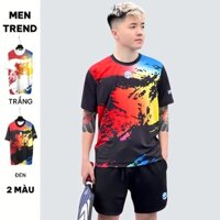 Đồ Bộ Nam, Set Đồ Nam MENTRENDPhong Cách Quần Áo Boy Phố Thể Thao 2 Màu Đen Trắng Đủ Size S/M/L/XL
